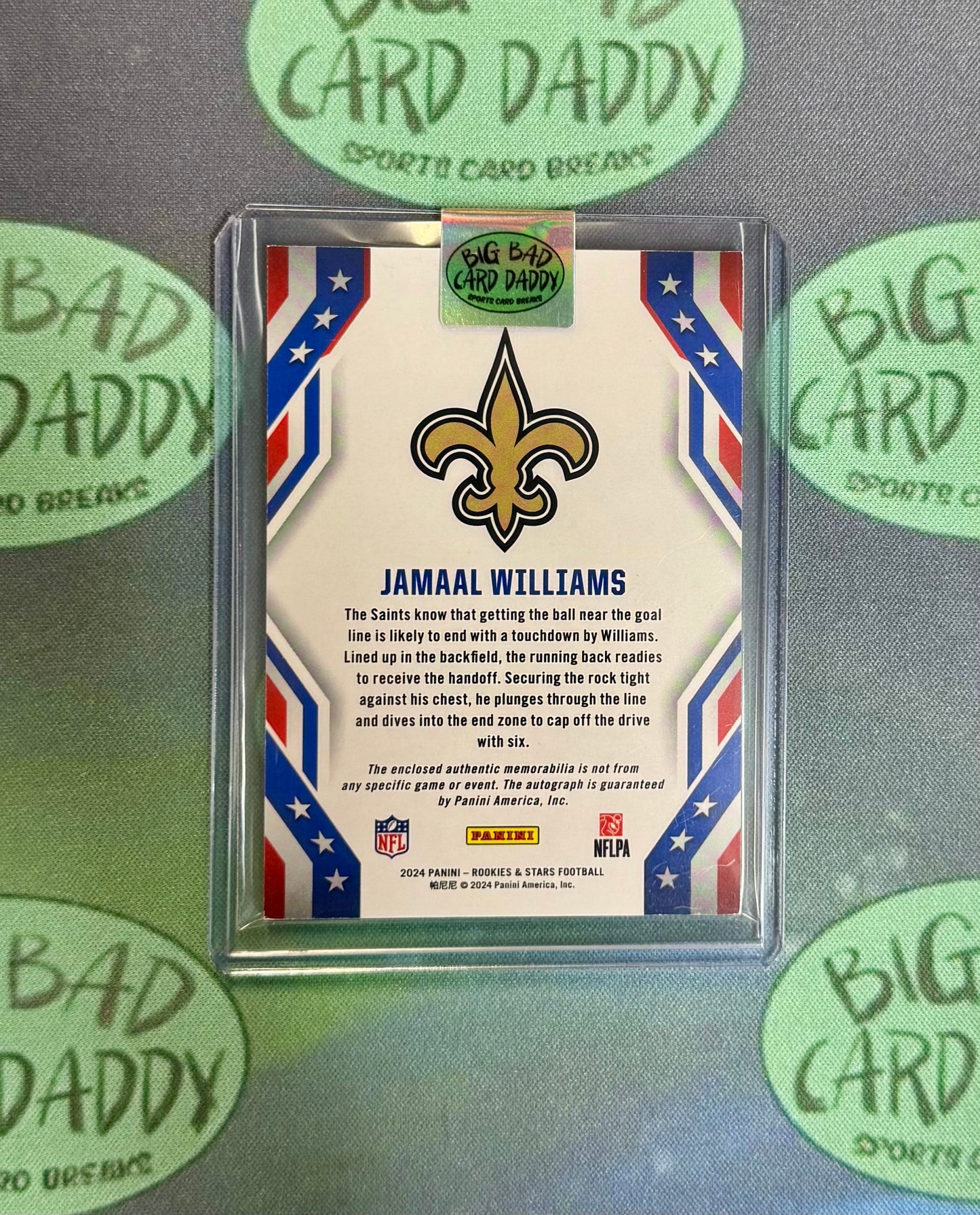 Jamaal Williams Great American Signatures /25 Patch Auto