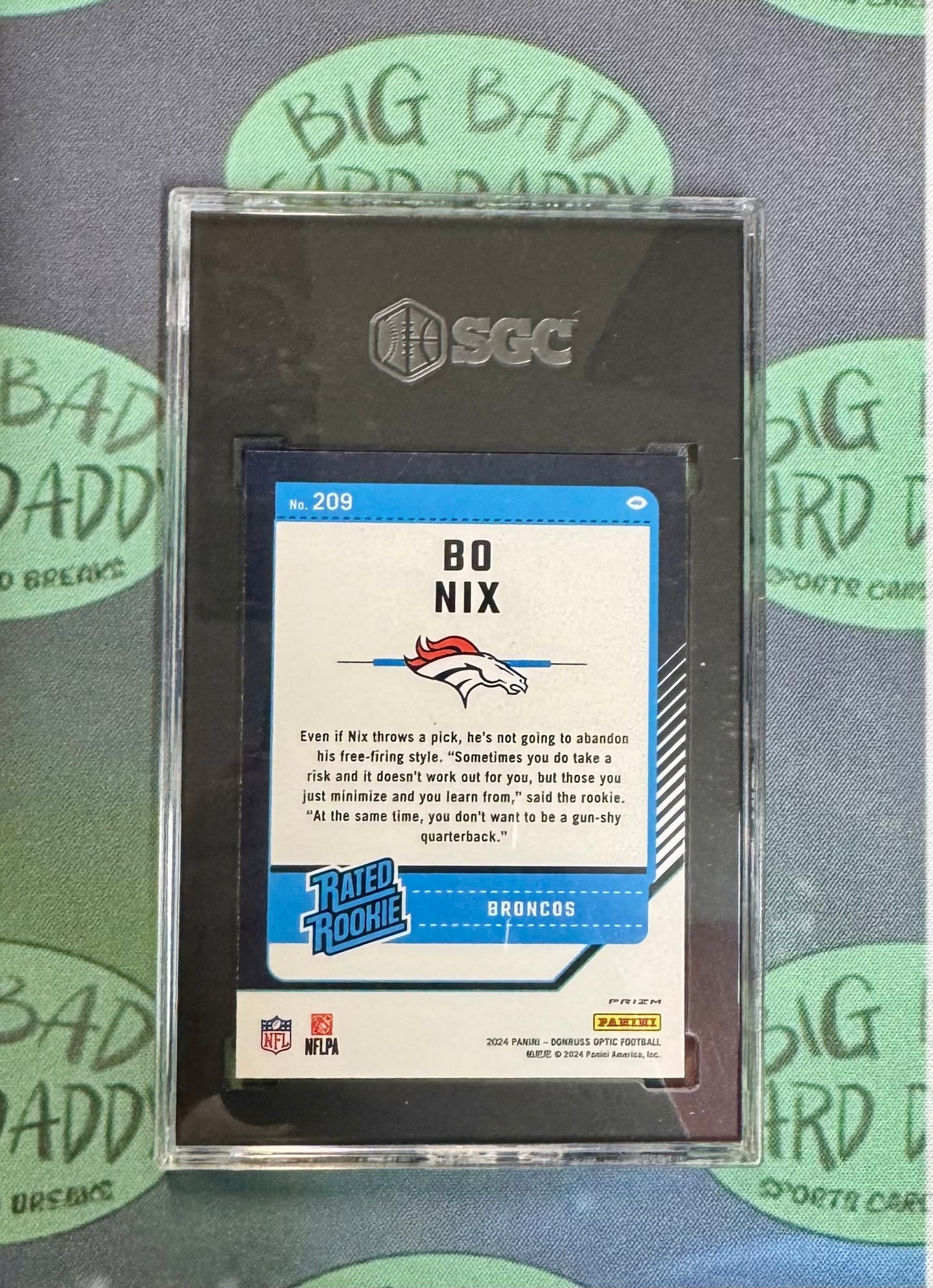 Bo Nix Optic Blue Hyper SGC 10