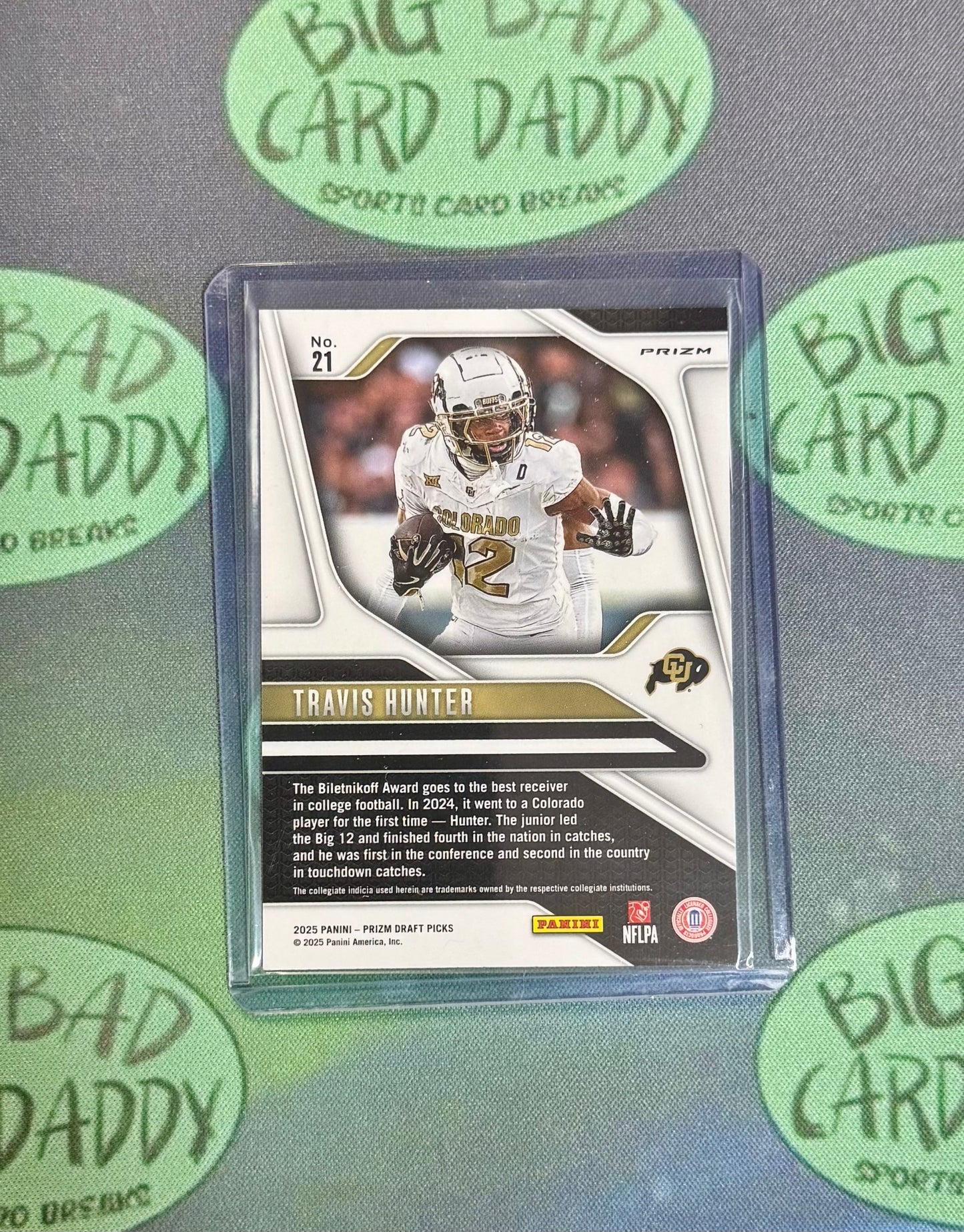 Travis Hunter Prizm Draft Gold Ice