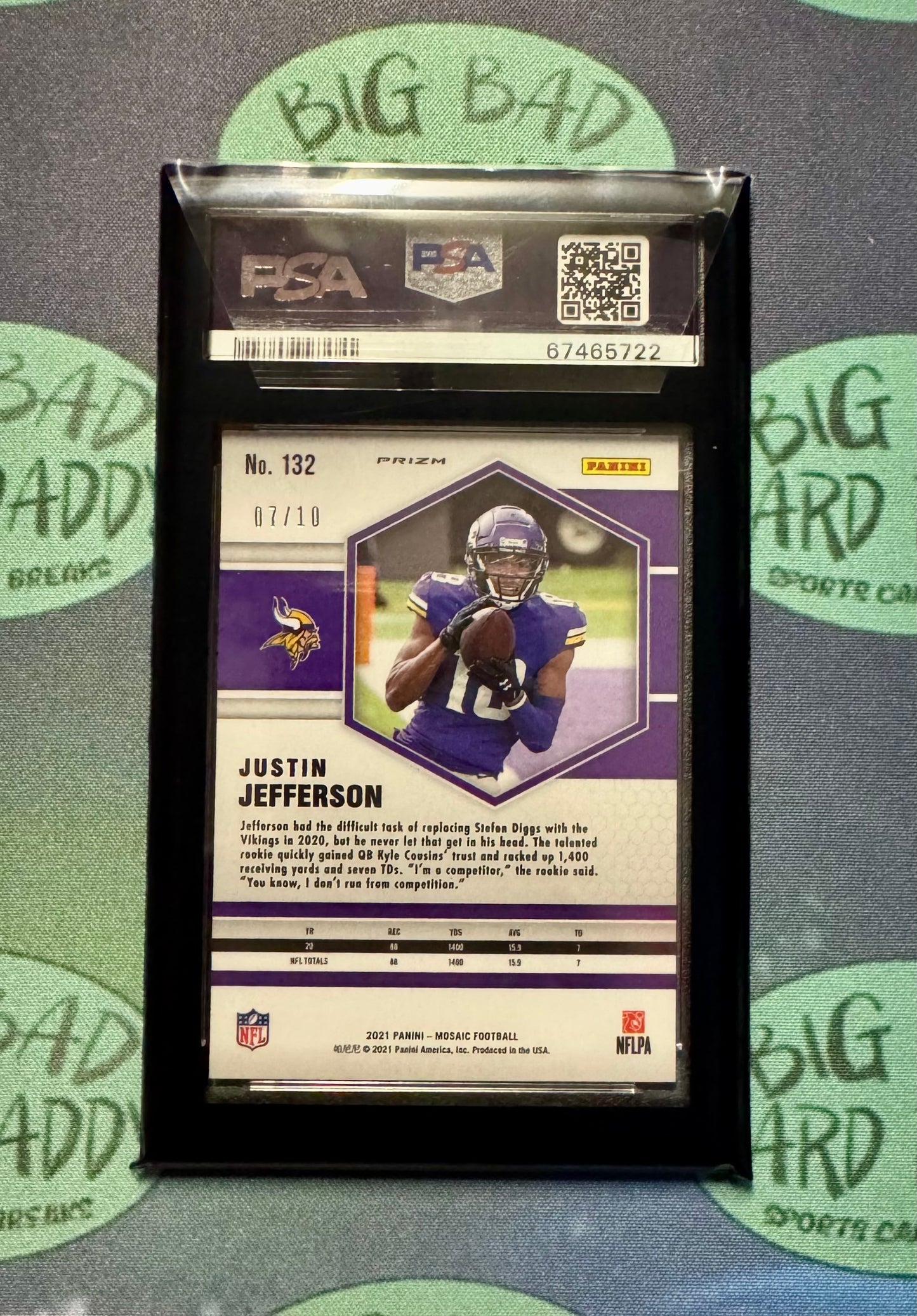 Justin Jefferson 2022 Mosaic Gold /10 psa 9