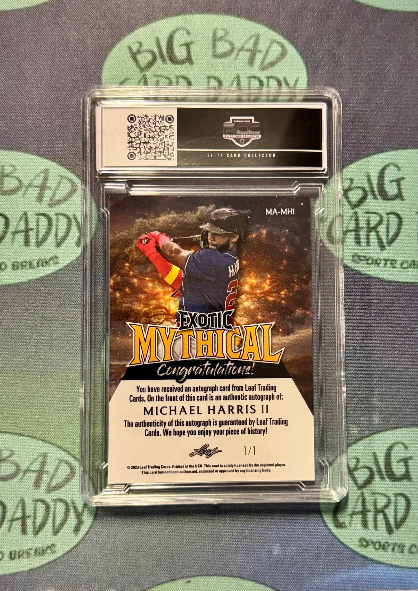 Michael Harris Leaf Mythical (Bigfoot) 1/1 Auto ECC 10