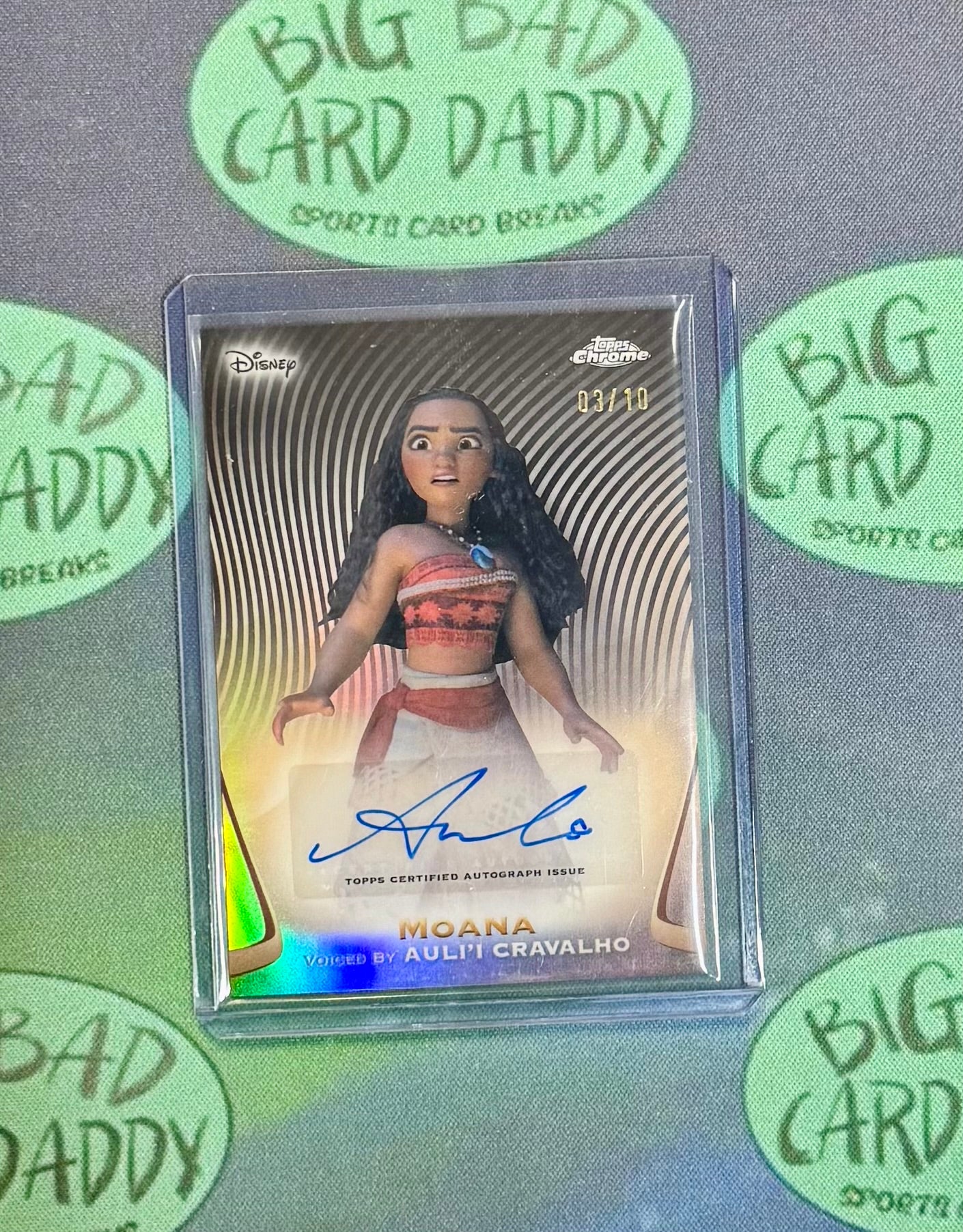 Moana Topps Chrome Disney Autograph /10