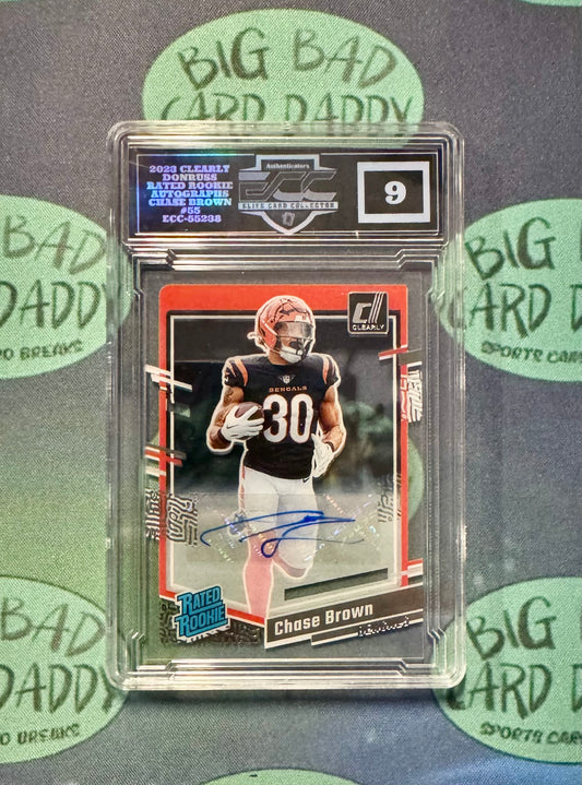 Chase Brown Donruss Clearly Rookie ECC 9