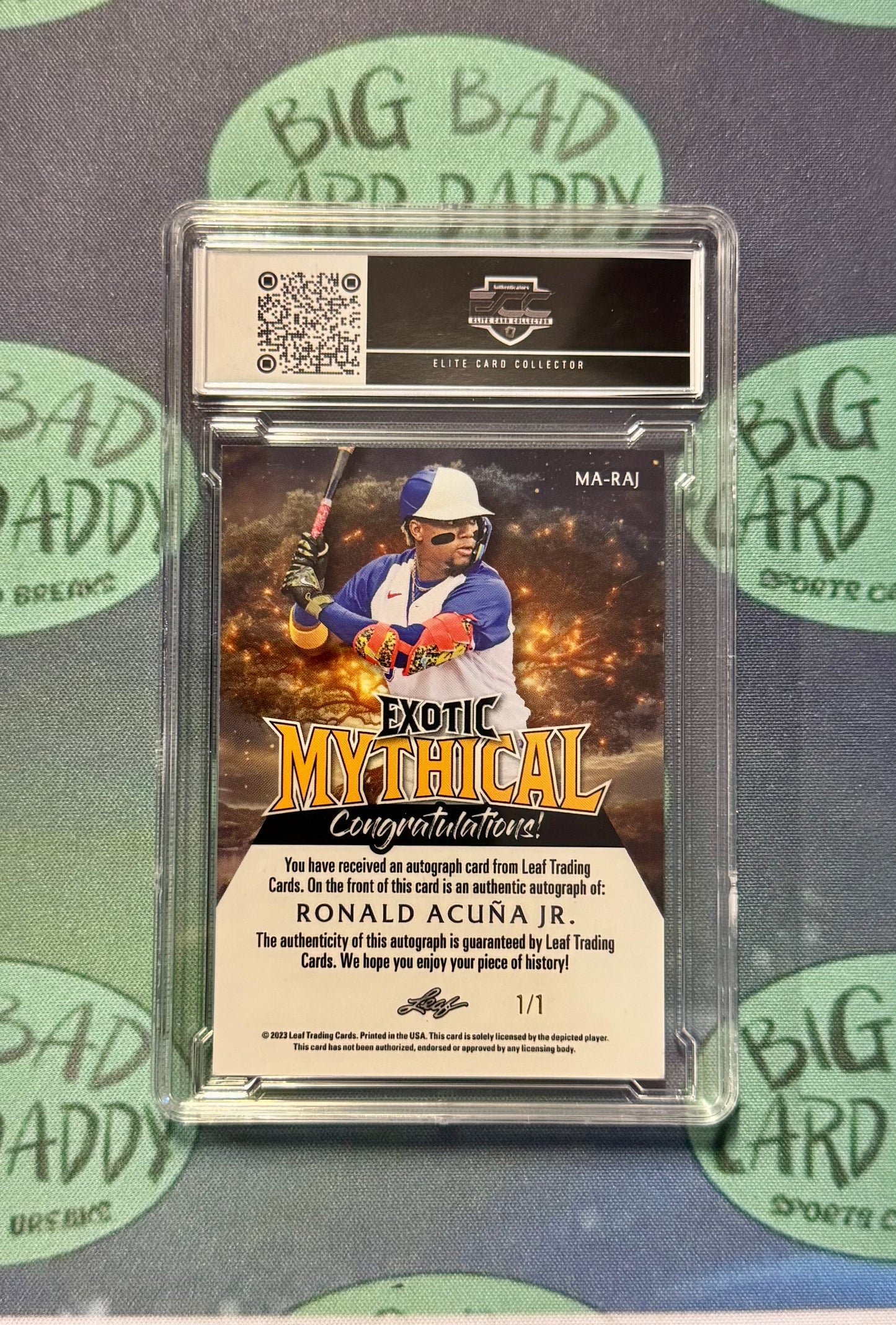 Ronald Acuna Jr. Leaf Mythical (Zombie) 1/1 Auto ECC 9