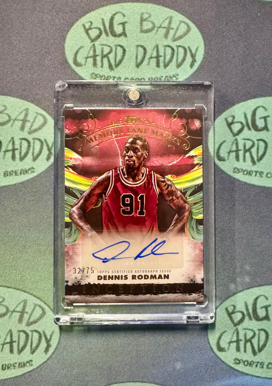 Dennis Rodman Memory Lane Marks Auto /75