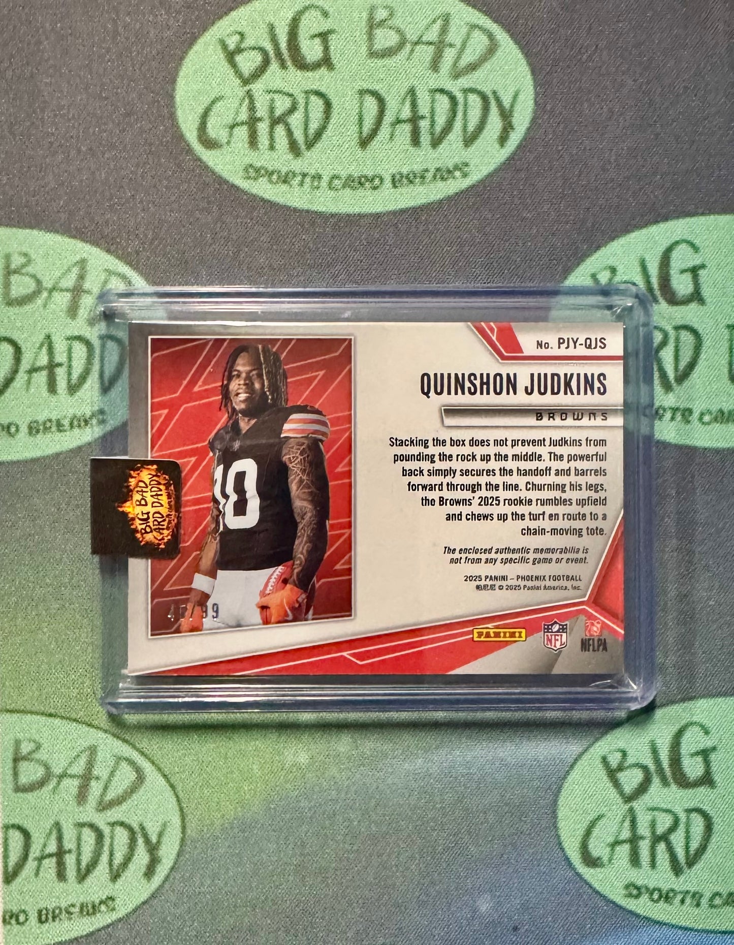 Quinshon Judkins Rookie Phenom /99 3 color patch