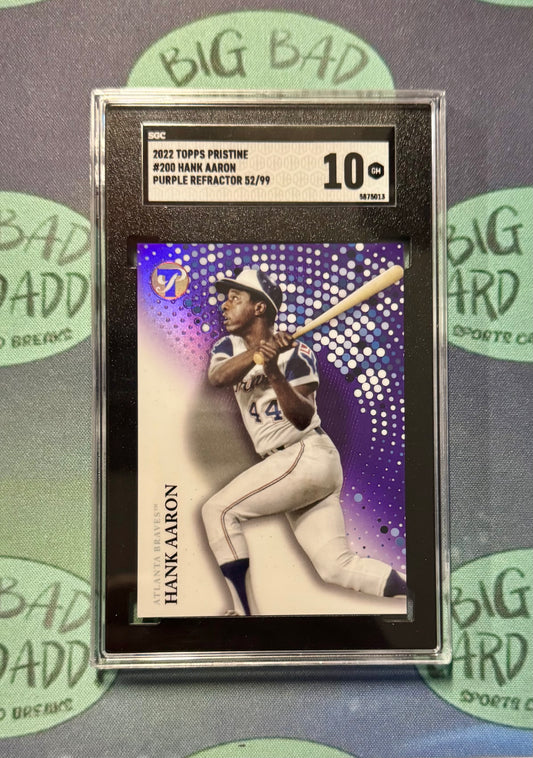 Hank Aaron Topps Pristine /99 SGC 10 Tuxedo