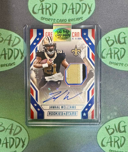 Jamaal Williams Great American Signatures /25 Patch Auto