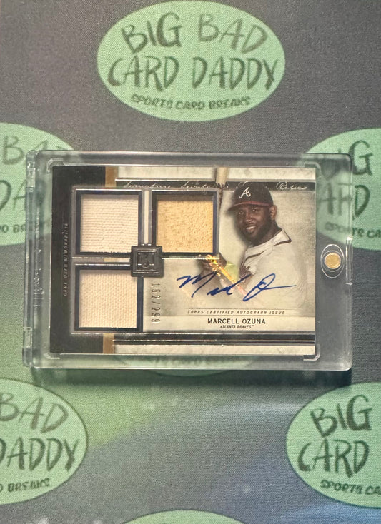 Marcell Ozuna Museum Collection Triple Relic Auto /249