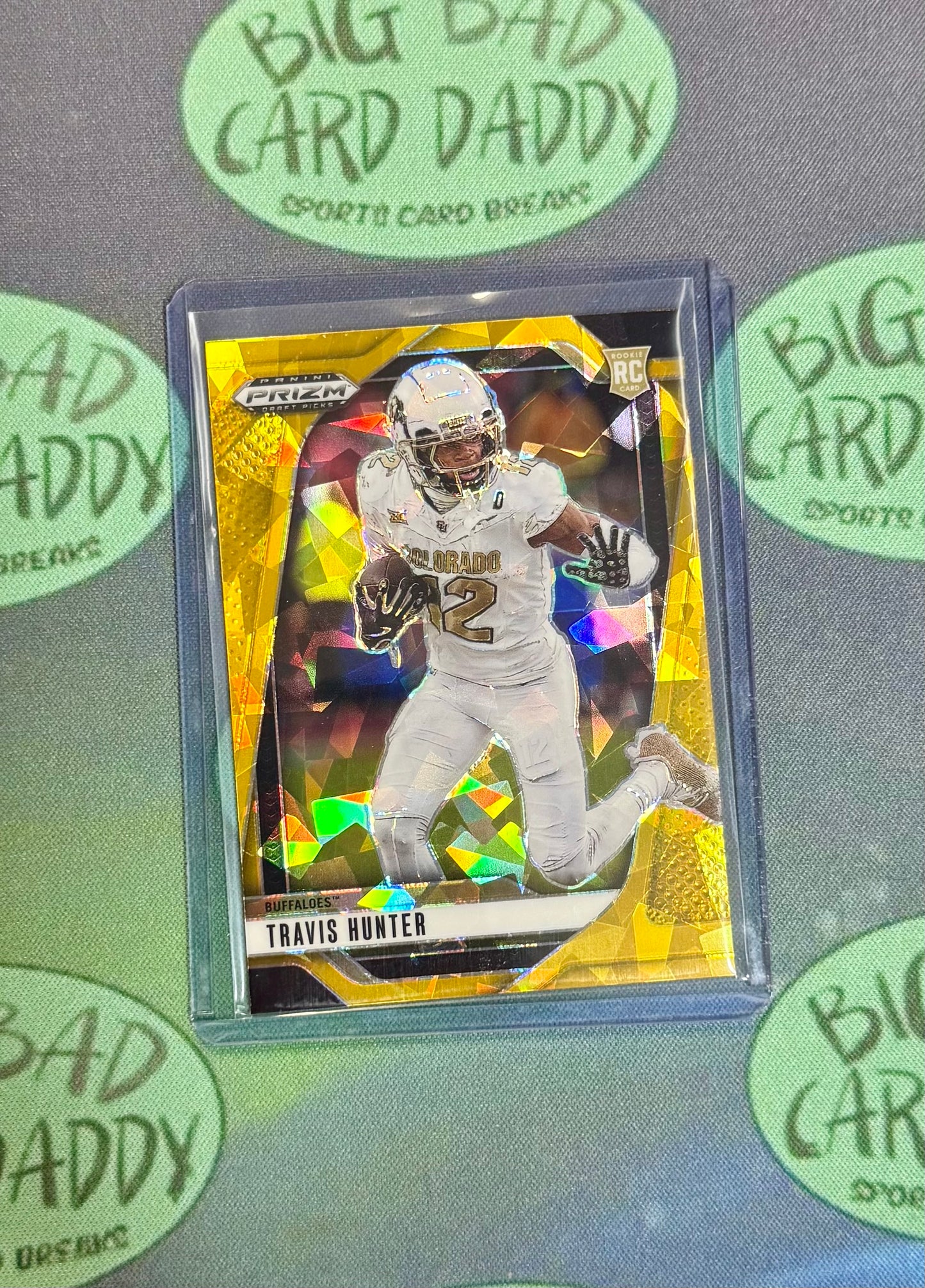 Travis Hunter Prizm Draft Gold Ice