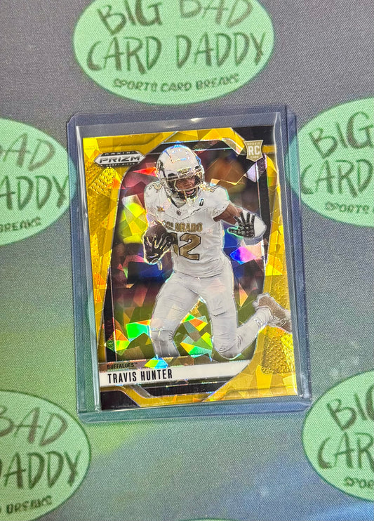 Travis Hunter Prizm Draft Gold Ice