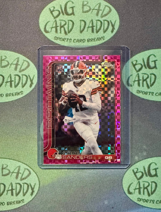 Shedeur Sanders Pink X Fractor