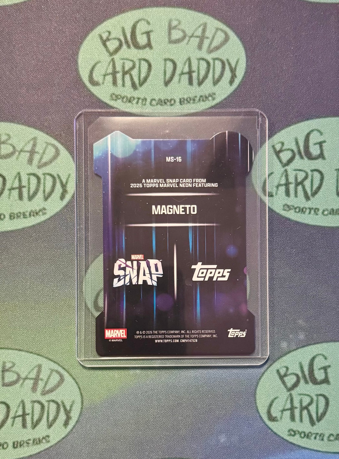 Magneto Marvel Snap Die-Cut back