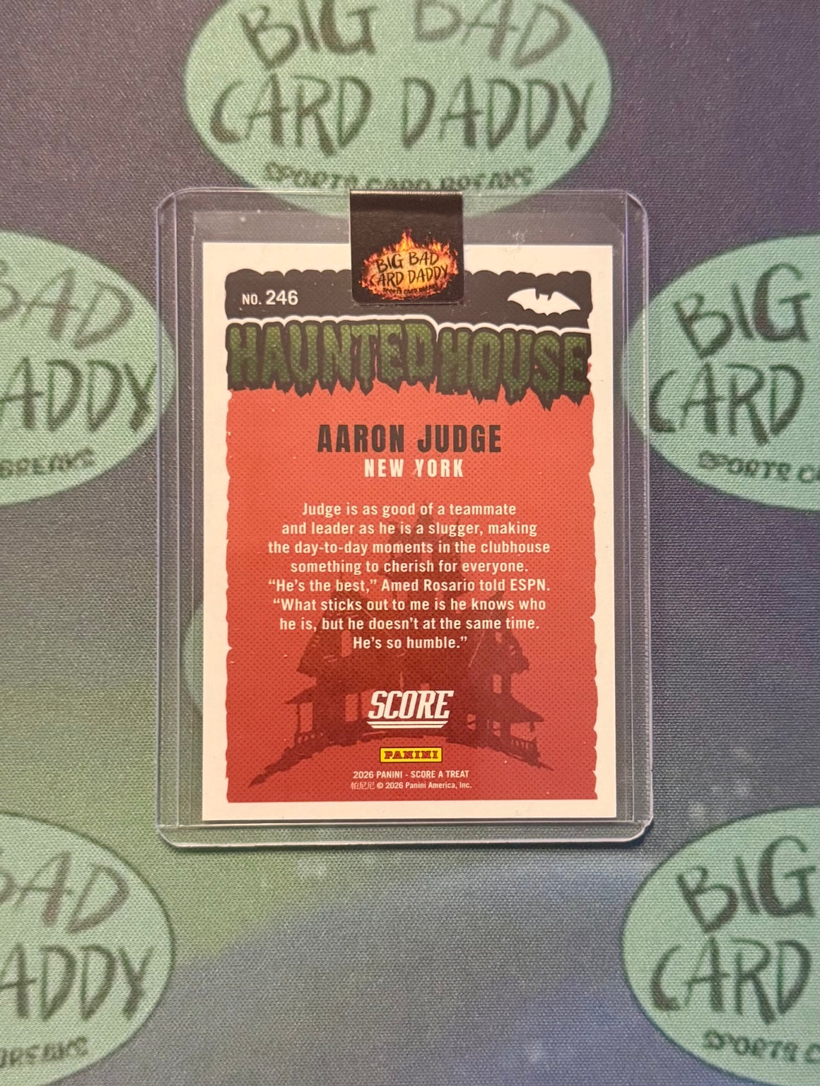 Aaron Judge Haunted House Skeletons /149 back